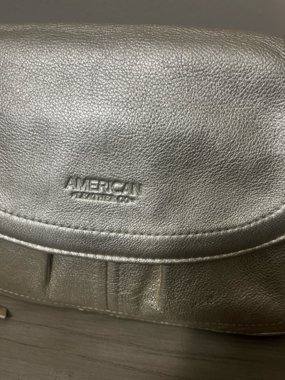 American Leather Company Gold Metallic Crossbody - Picture 5 of 11